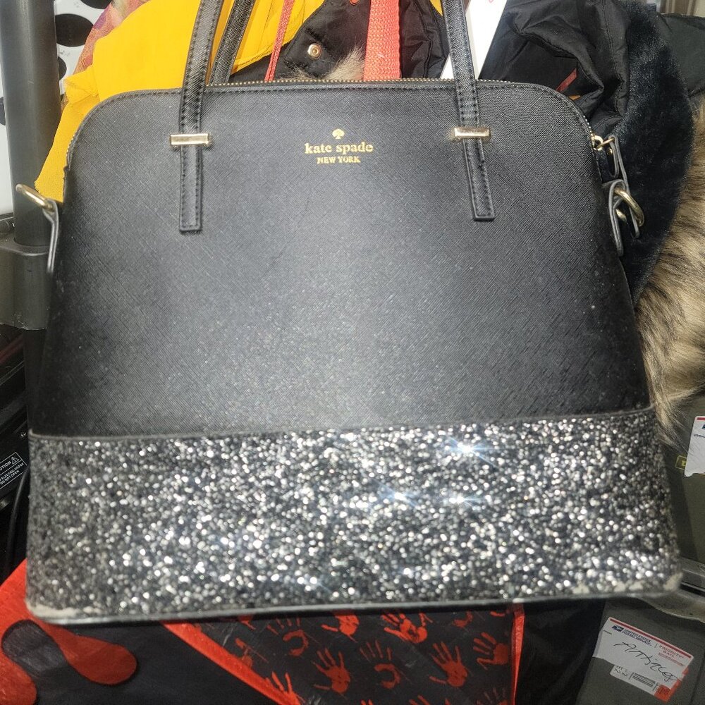 PRICE DROP Kate spade PENNY Greta Court Black Tote Glitter